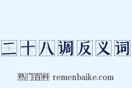二十八调反义词是什么意思的图片